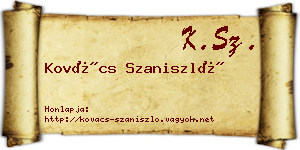 Kovács Szaniszló névjegykártya